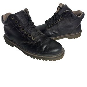 Dr Doc Martens Harrisfield Boots Men Sz 12 Leather Ankle Chukka Chunky Lace Up